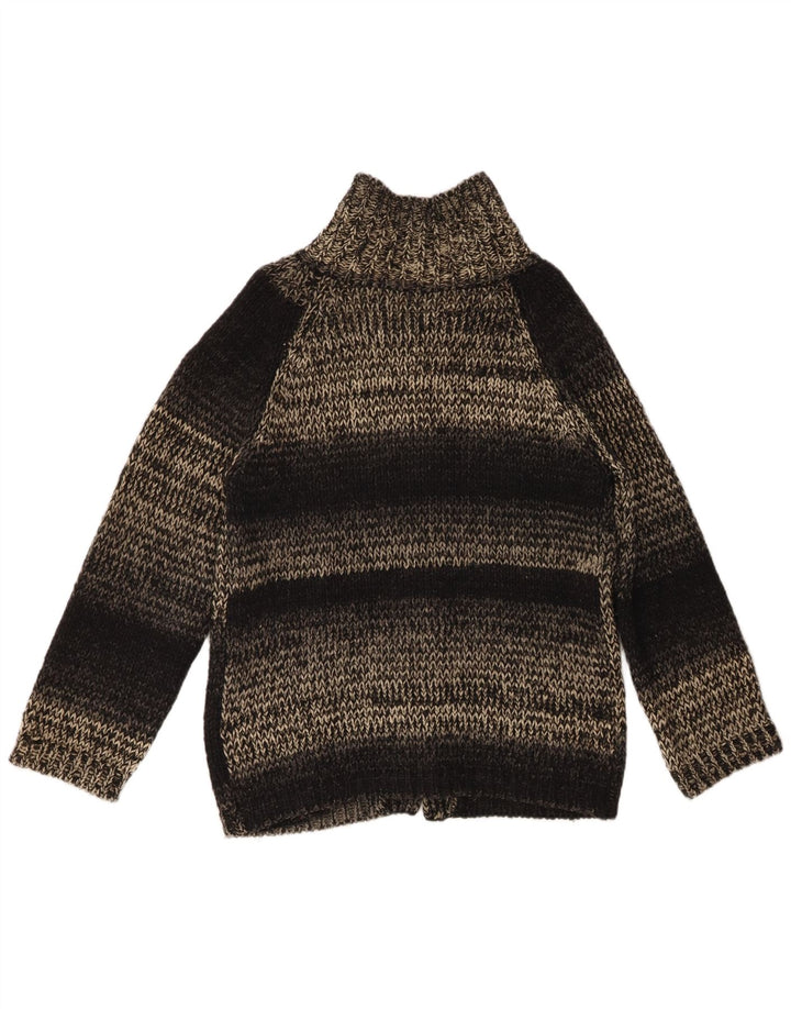 Vintage hombres medio negro moteado lana