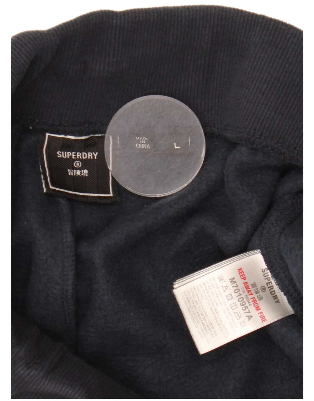 SUPERDRY Pantalones de chándal para hombre Joggers Large Azul marino Algodón