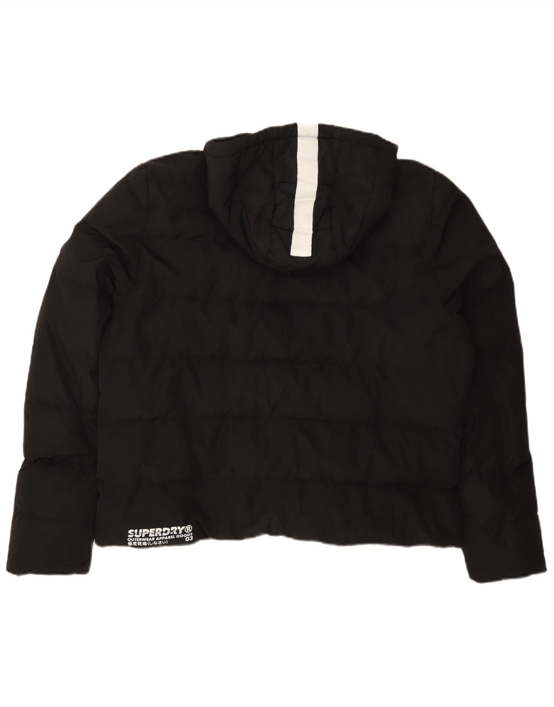 Superdry Chaqueta Acolchada Corta Con Capucha Para Mujer UK 20 XL Poliéster Negro
