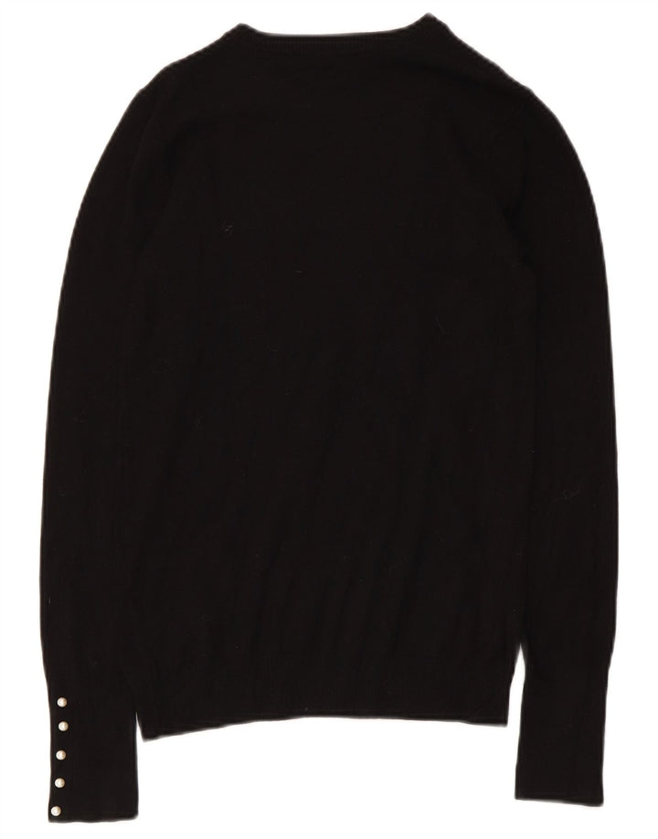 Zara - Jersey con cuello barco para mujer, talla 8, color negro