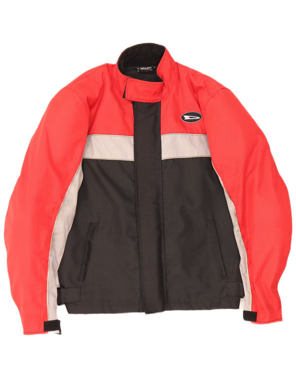 Vintage hombres Racer chaqueta Reino Unido 36 pequeño bloque de color rojo