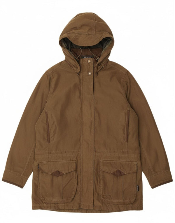 Musto Parka con capucha y cremallera para mujer UK 46 Grande Caqui Poliéster Clásico