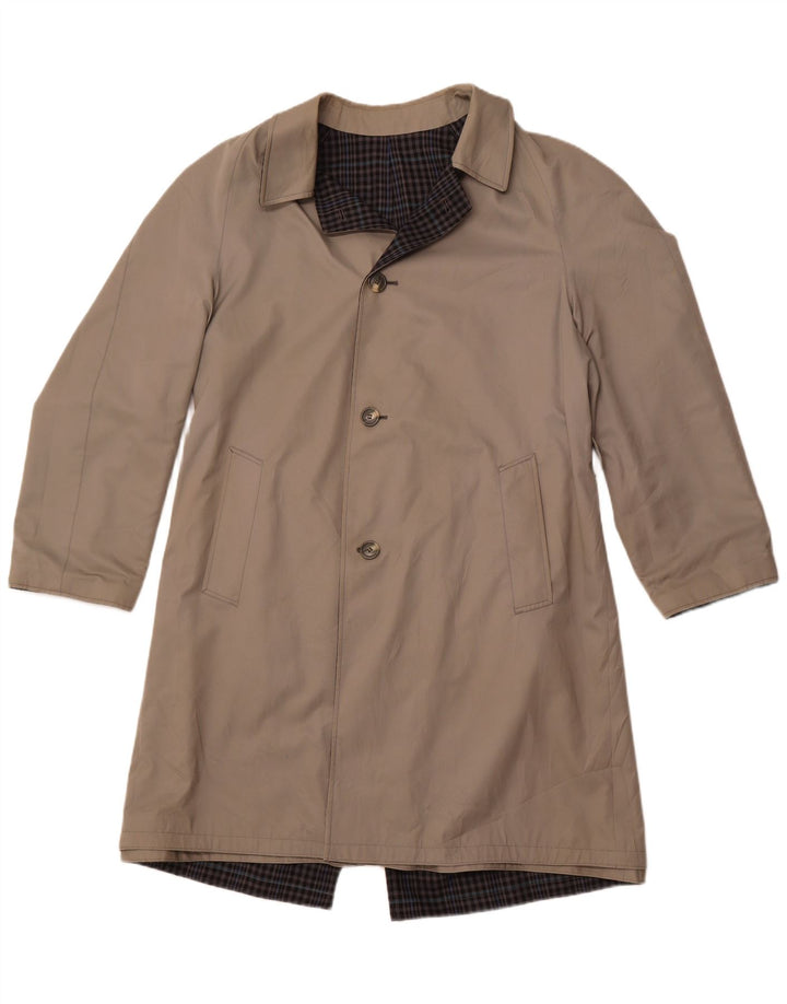 DIOLEN Gabardina reversible para hombre UK 40 Poliéster a cuadros gris grande