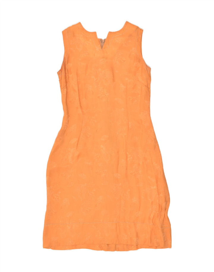 VINTAGE Womens Sleeveless Sheath Dress Medium Yellow Floral | Vintage Vintage | Thrift | Second-Hand Vintage | Used Clothing | Messina Hembry 