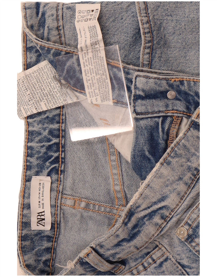 Zara Falda Vaquera Mediana W28 Azul Algodón