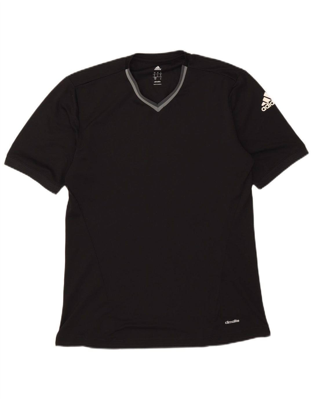 Adidas Mens Climalite Camiseta Top Pequeño Negro Poliéster