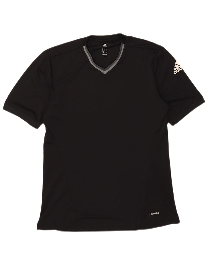Adidas Mens Climalite Camiseta Top Pequeño Negro Poliéster