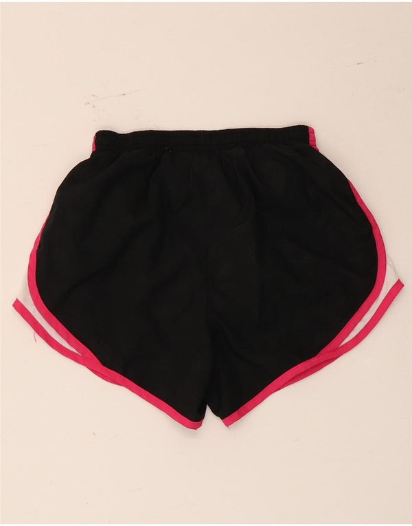 Nike Pantalones cortos deportivos para mujer UK 6/8 XS Negro Colorblock Poliéster