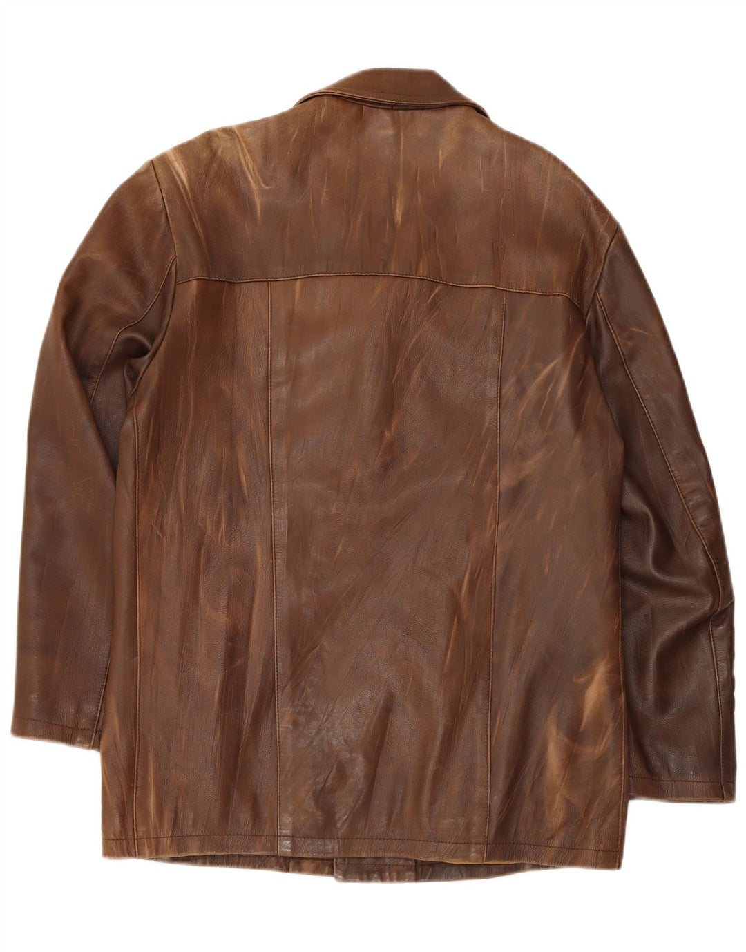 Chaqueta de cuero vintage para hombre Reino Unido 38 Marrón medio