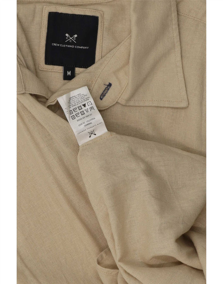 Crew Clothing Camisa Hombre Lino Beige Medio