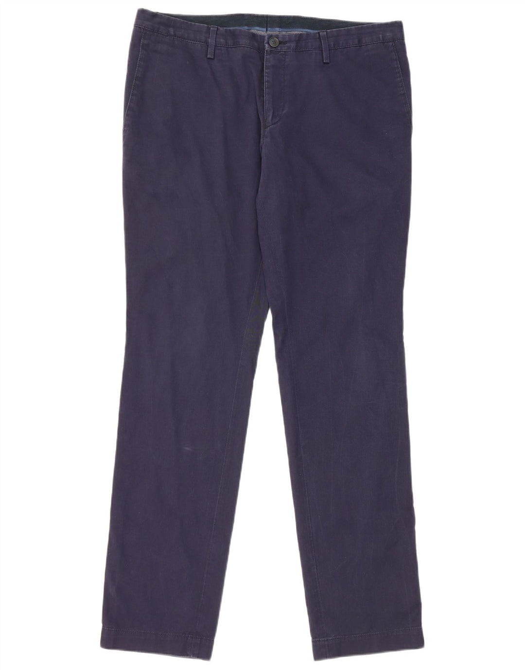 HUGO BOSS Pantalón chino ajustado para hombre EU 50 Large W34 L32 Azul marino Algodón