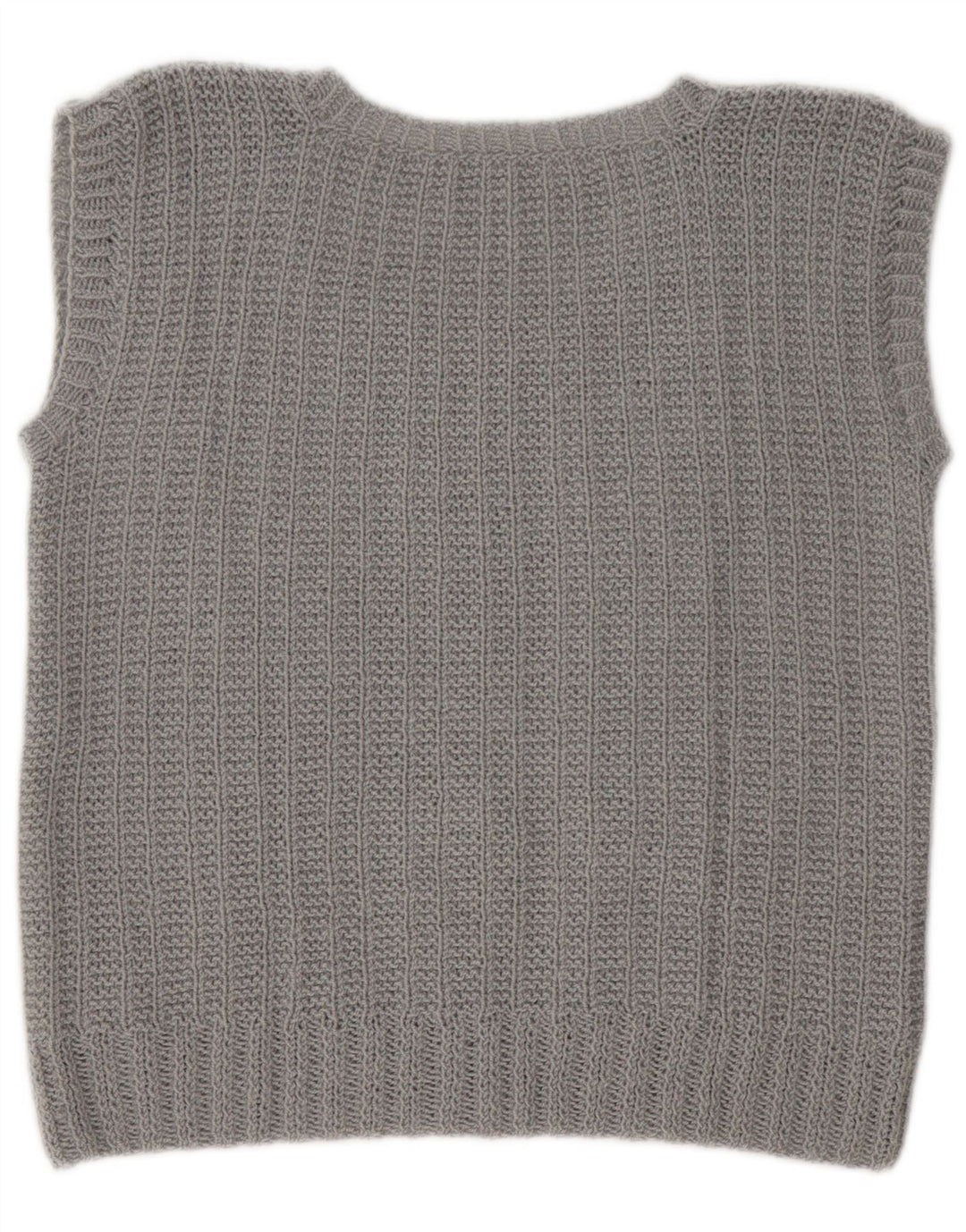 Vintage mujer chaleco camiseta sin mangas Reino Unido 14 gris medio