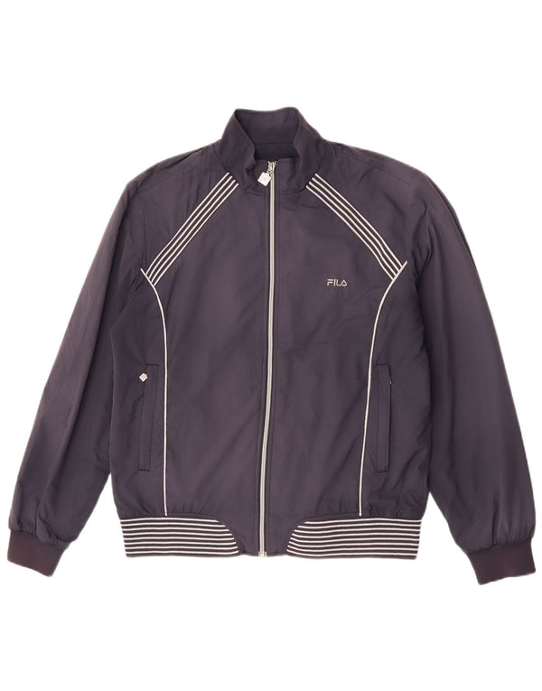 Fila Chaqueta Bomber para Mujer UK 18 XL Poliéster a Rayas Azul Marino