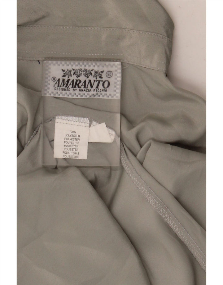 Amaranto Blusa Camisa Holgada Mujer IT 50 XL Poliéster Gris