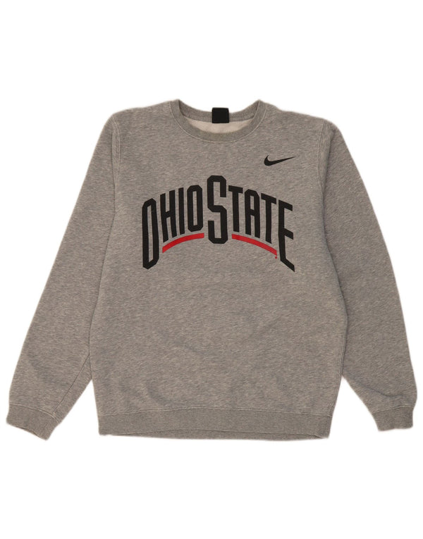 NIKE Hombre Ohio State Graphic Sudadera Jumper Small Gris Algodón