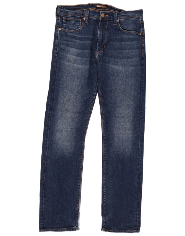 Levi's Mens 513 Slim Straight Jeans W32 L34 Blue Cotton
