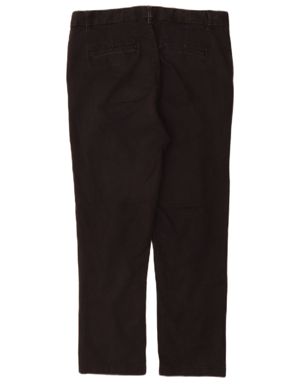 FAT FACE Pantalones chinos rectos para mujer UK 10 Small W28 L26 Algodón negro