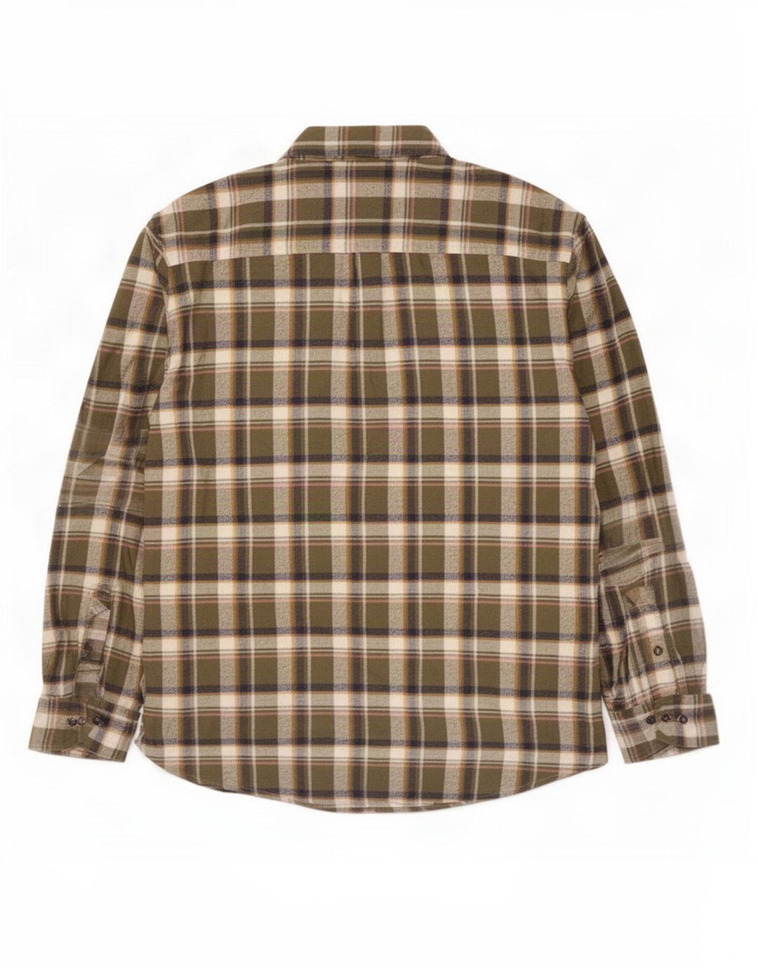 Marks & Spencer Camisa de franela para hombre 2XL Algodón a cuadros verdes