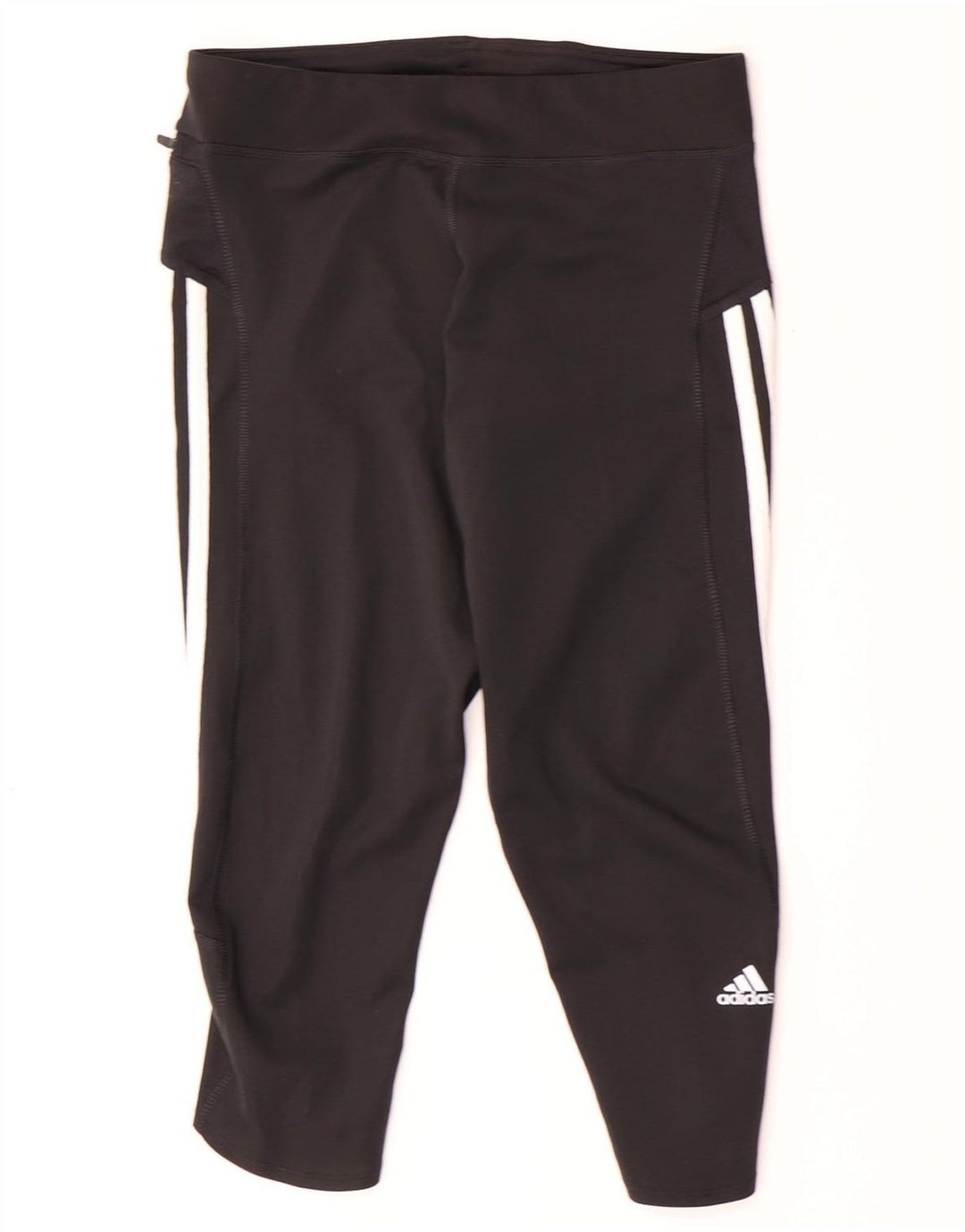 ADIDAS Leggings Capri Climalite para mujer Reino Unido 12 Mediano Negro Poliéster
