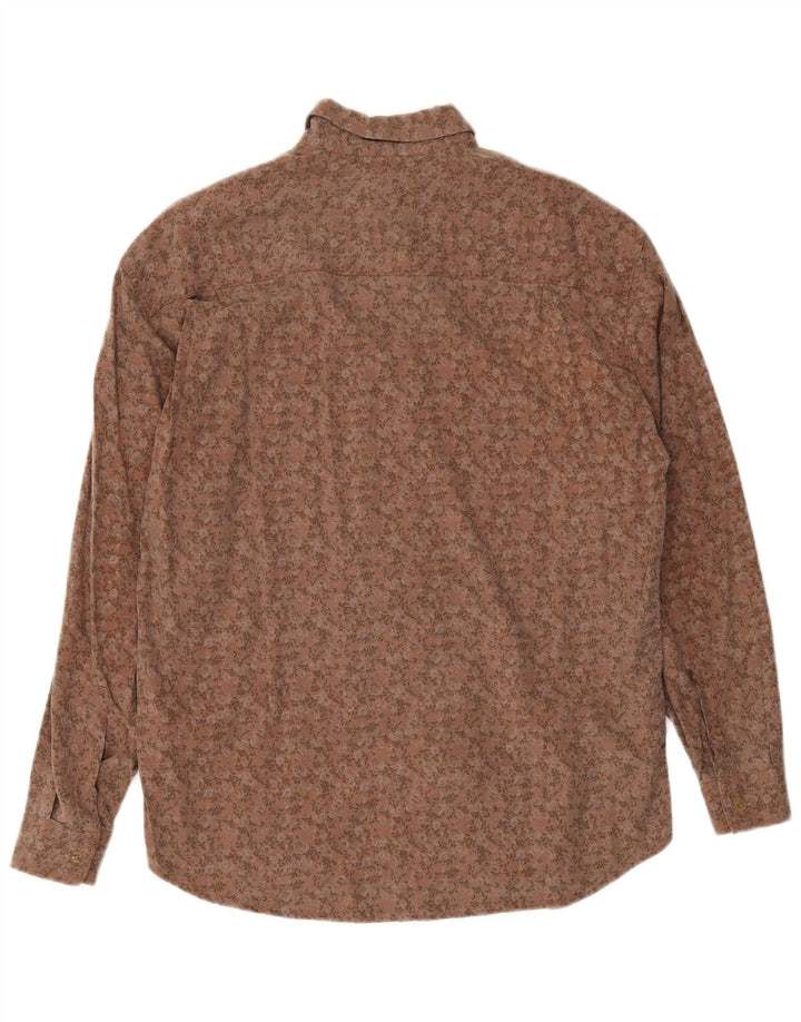 Camisa Wampum Hombre Marrón Medio Floral