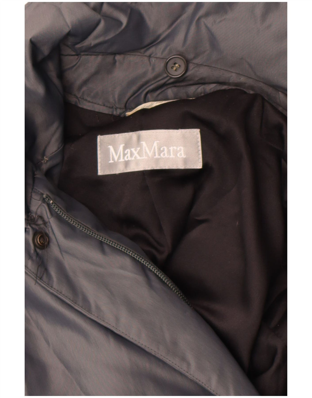 Max Mara Chaqueta cortavientos para mujer Reino Unido 44 Grande Nylon gris