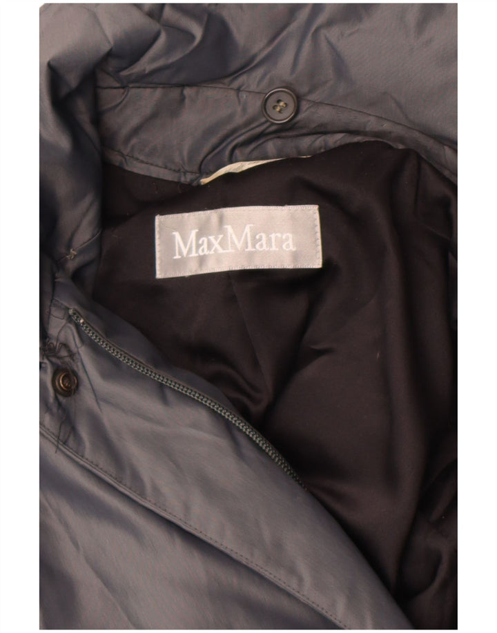 Max Mara Chaqueta cortavientos para mujer Reino Unido 44 Grande Nylon gris