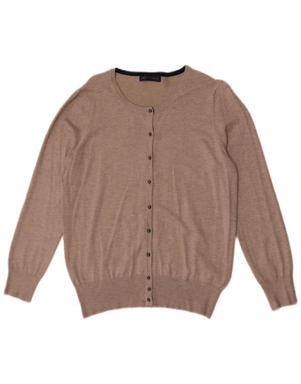 Marks & Spencer Suéter tipo cárdigan para mujer UK 46 Large Viscosa beige