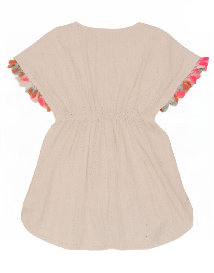 Lipsy Vestido Kaftan De Playa para Mujer UK 8 Small Blanco