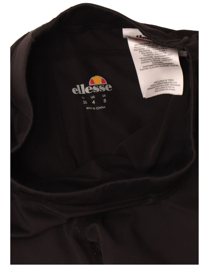 Ellesse Leggings cortos gráficos para mujer UK 8 Small Poliéster negro