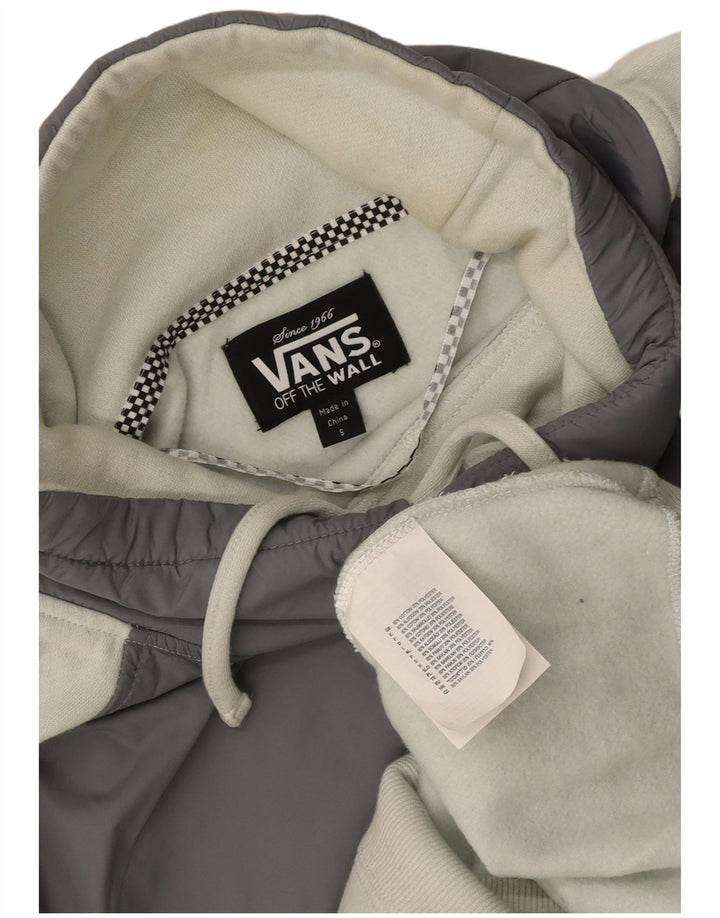 VANS Sudadera tipo jersey para mujer UK 10 Small White Colourblock Cotton