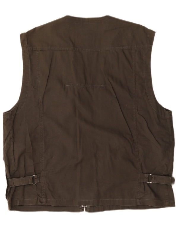 MC Kee's Chaleco utilitario para hombre UK 42 XL Algodón marrón