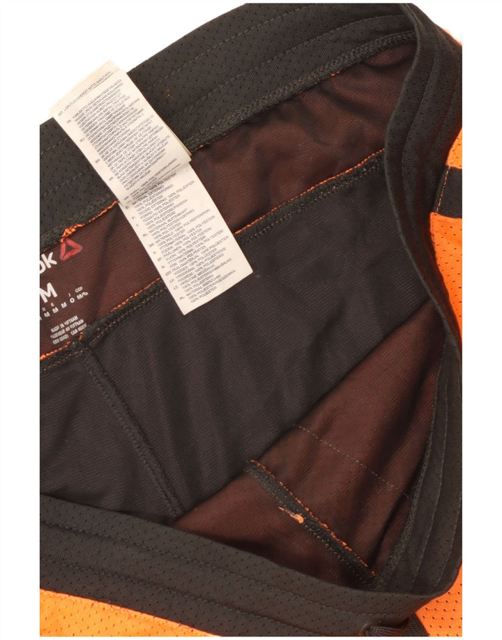 Reebok Shorts deportivos con gráficos para hombre Poliéster color block naranja medio