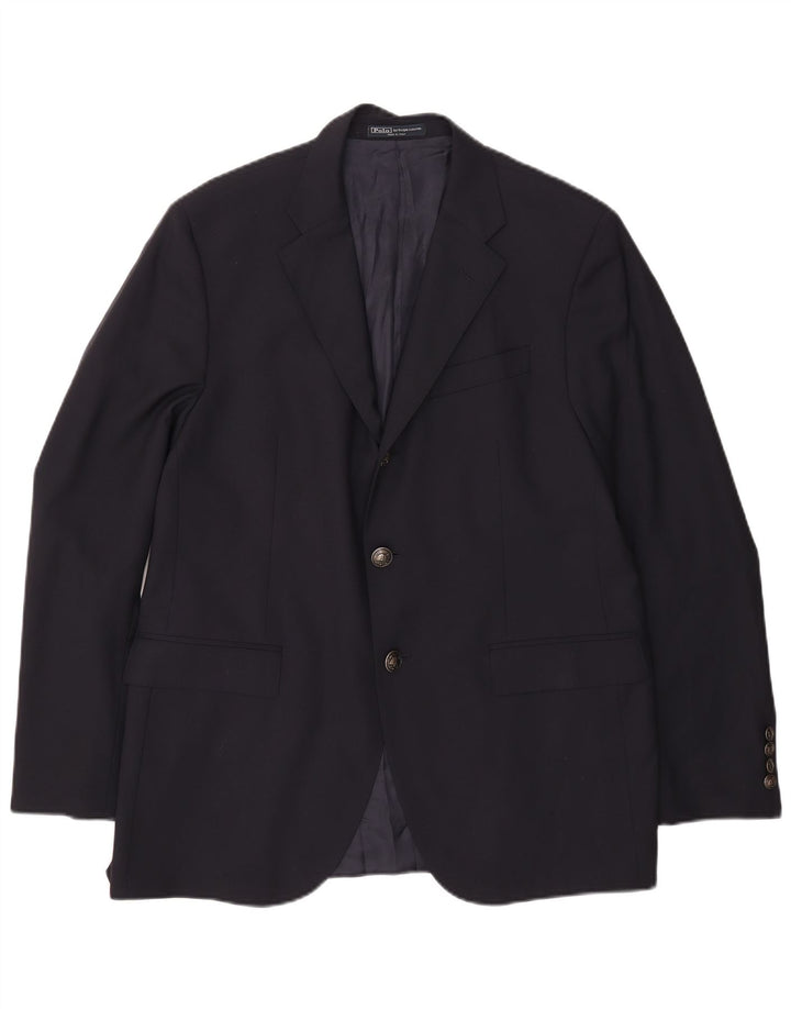 Polo Ralph Lauren Chaqueta tipo blazer de 2 botones para hombre IT 54 XL Lana azul marino