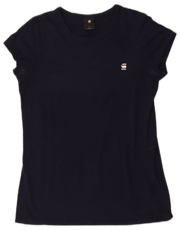 G-Star Camiseta para mujer Top UK 44 Large Azul marino Algodón