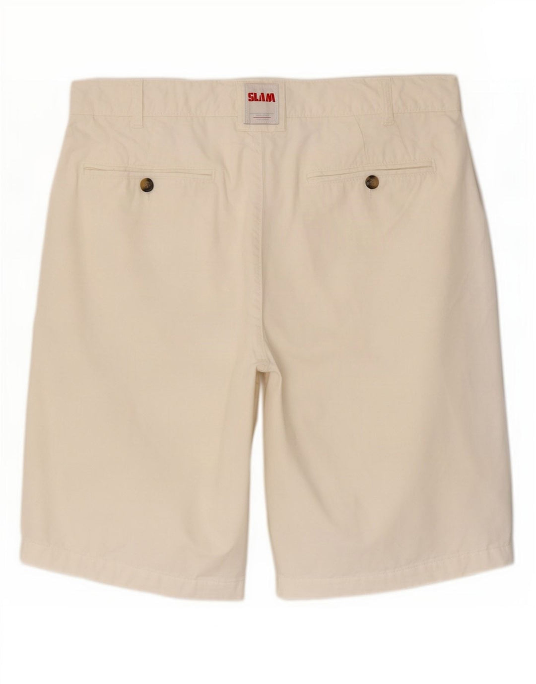 Slam Pantalones cortos chinos para hombre IT 48 Medium W32 Algodón blanco