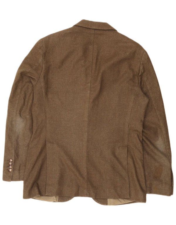 Massimo Dutti Chaqueta Blazer De 2 Botones Para Hombre EU 50 Large Lana Marrón