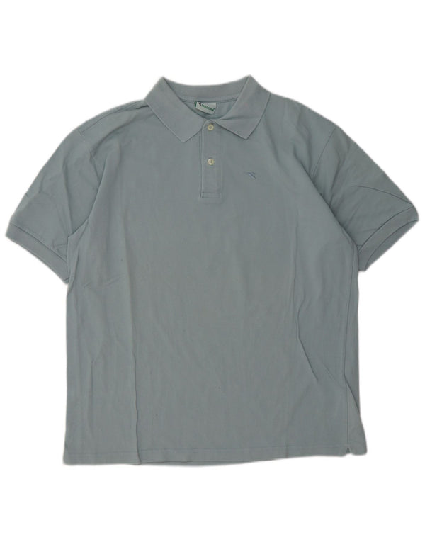 Diadora Polo Hombre Algodón Azul Grande