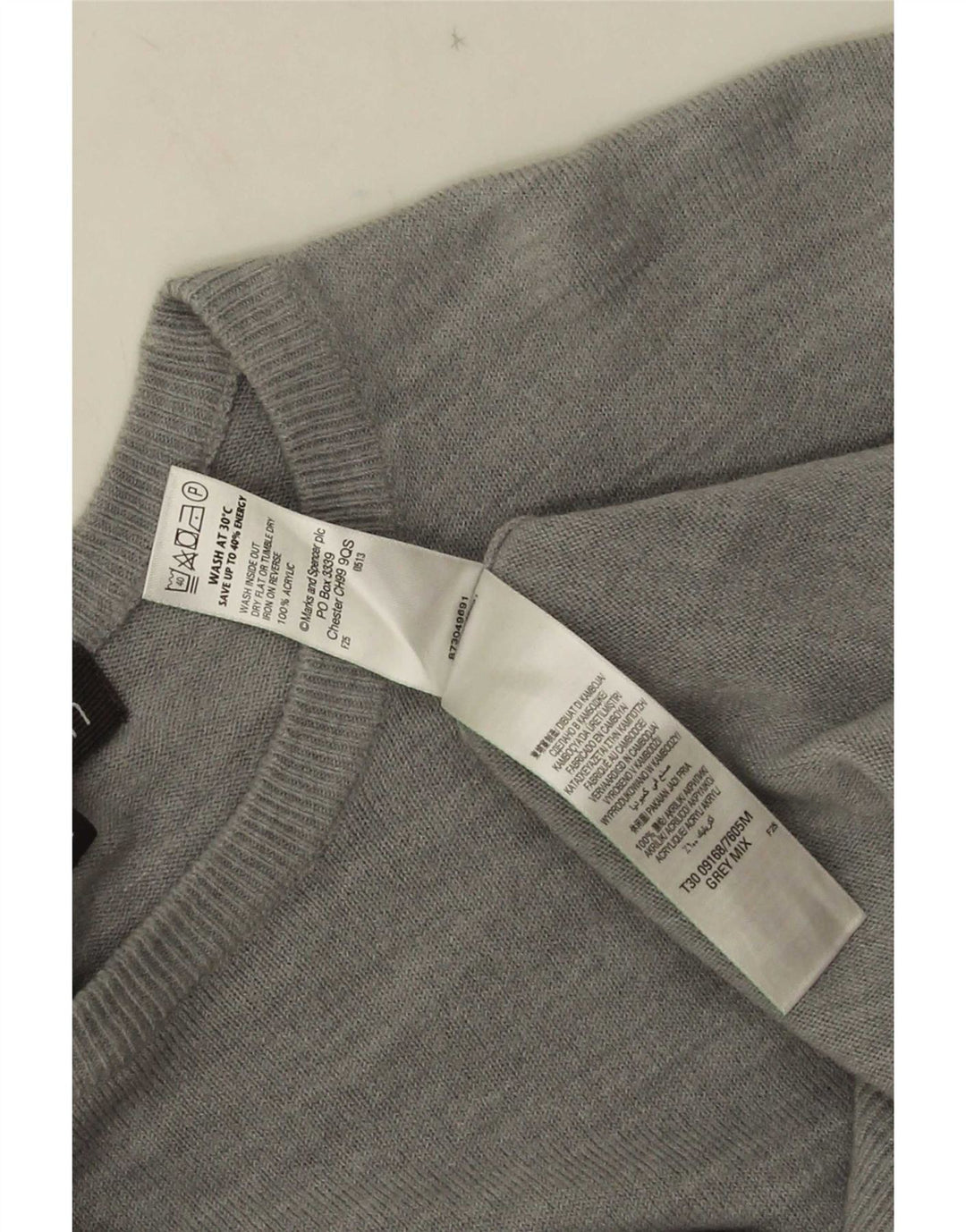 Marks & Spencer Suéter De Cuello Redondo Para Hombre Acrílico Gris Grande