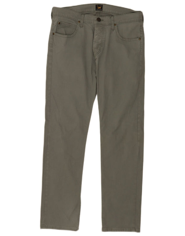 Lee Mens Powell Slim Casual Pantalones W33 L29 Algodón Verde
