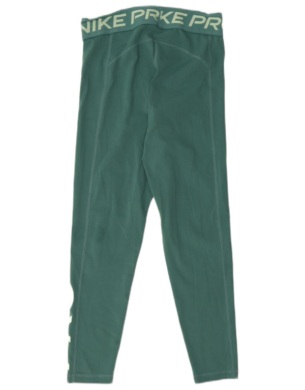 Leggings cortos Nike Dri Fit para mujer UK 8 Small Green Poliéster