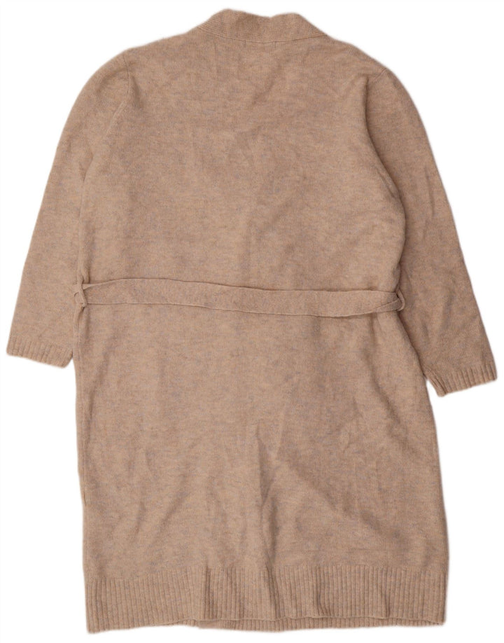 MARKS & SPENCER Womens Tie Dye Longline Cardigan Sweater UK 16 Large Beige