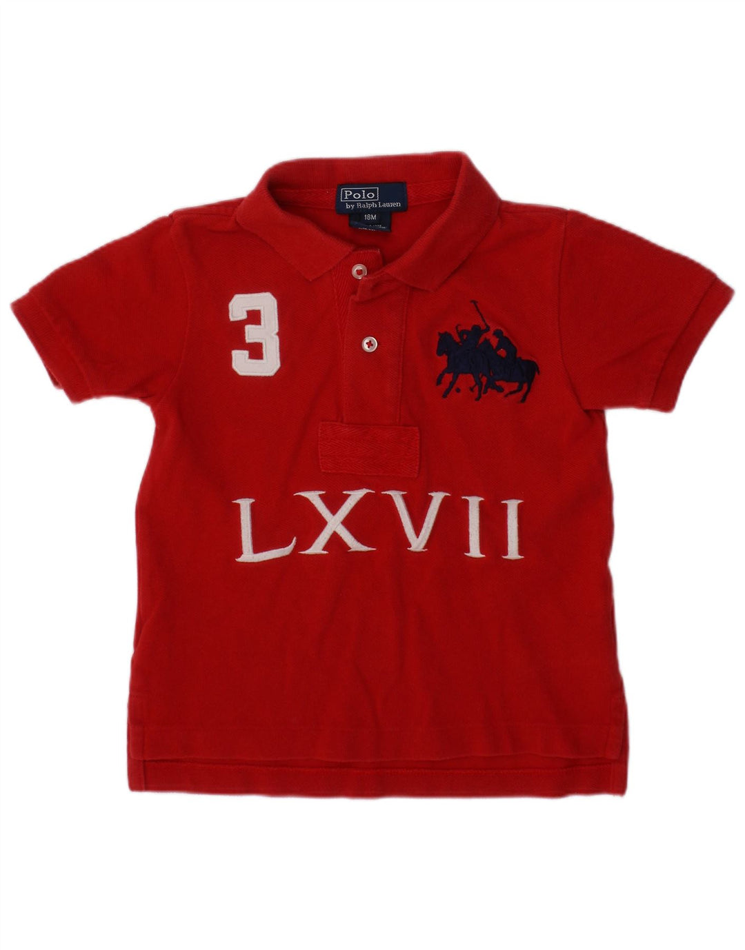 POLO RALPH LAUREN Polo gráfico para bebé niño 12-18 meses Algodón rojo