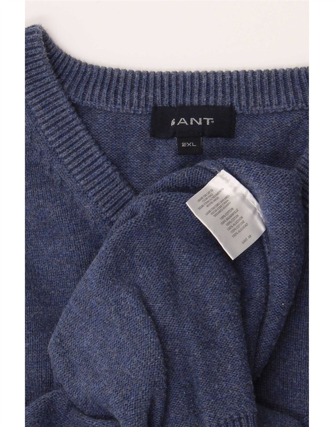 Gant Hombre Chaleco Camiseta Sin Mangas 2XL Azul Marino Algodón