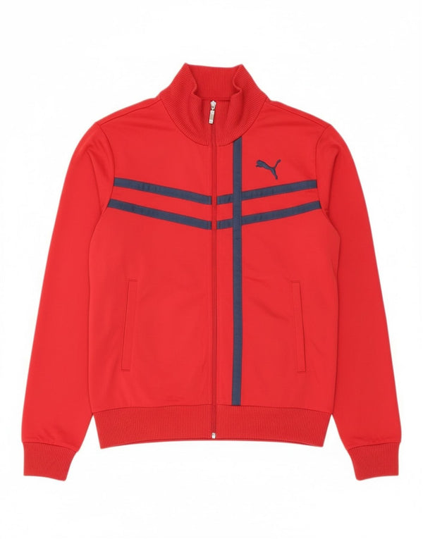 Puma Hombre Chándal Top Chaqueta Mediana Rayas Rojas Poliéster