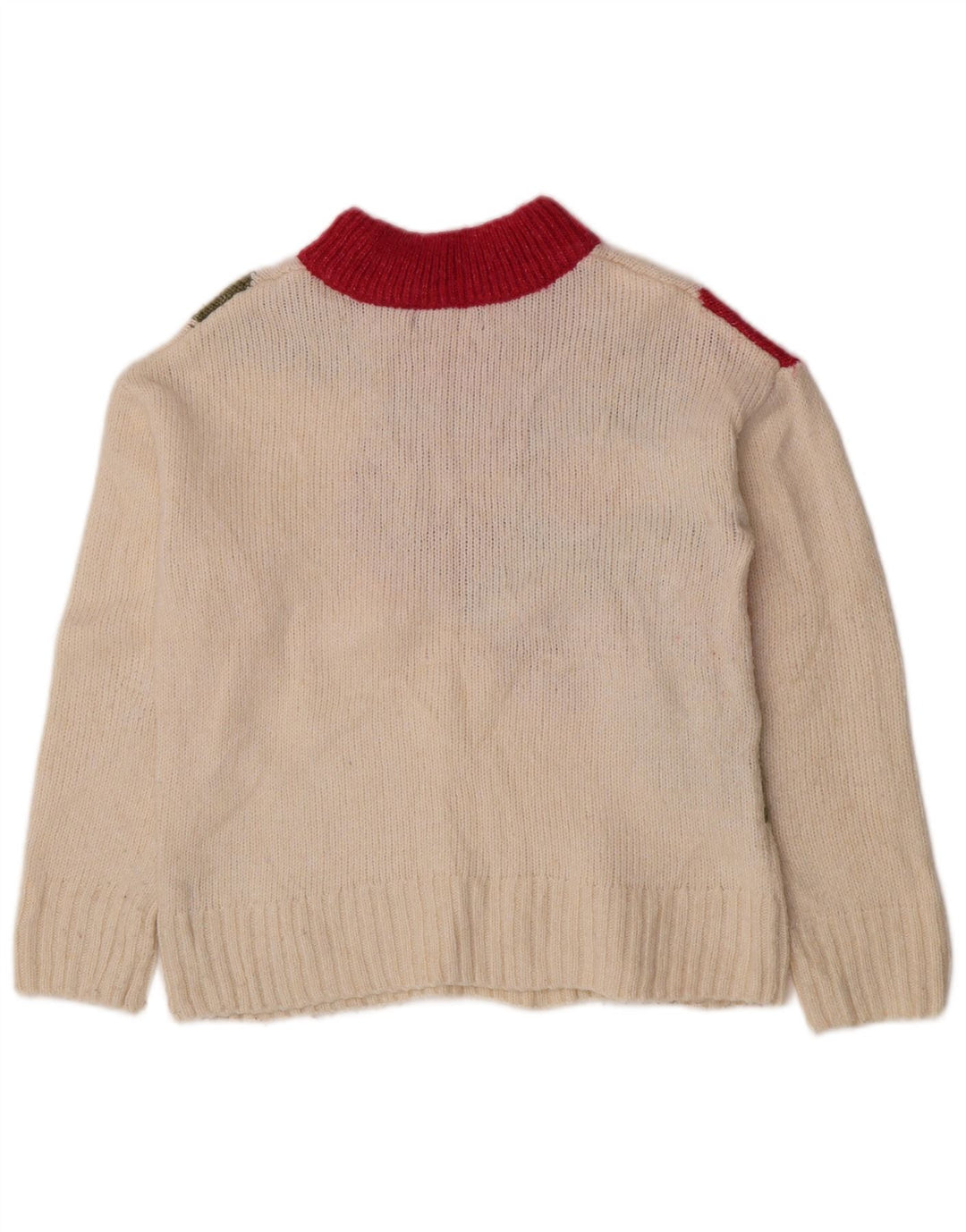 Marks & Spencer Suéter tipo jersey con cuello alto para mujer UK 10 Small Off White