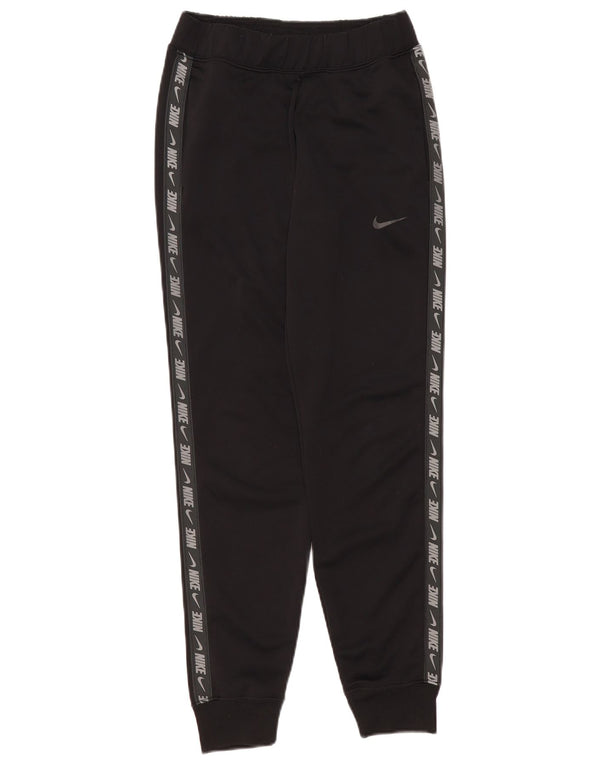 Nike Mujer Graphic Chándal Pantalones Joggers UK 6 XS Negro Colorblock