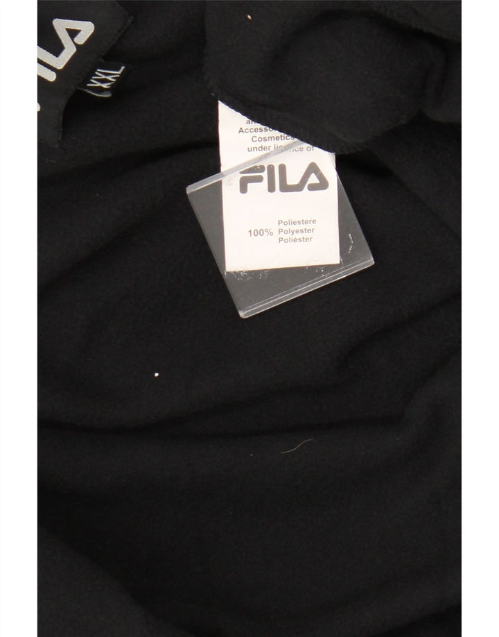 Fila Chaqueta cortavientos con capucha para hombre UK 44 2XL Poliéster negro