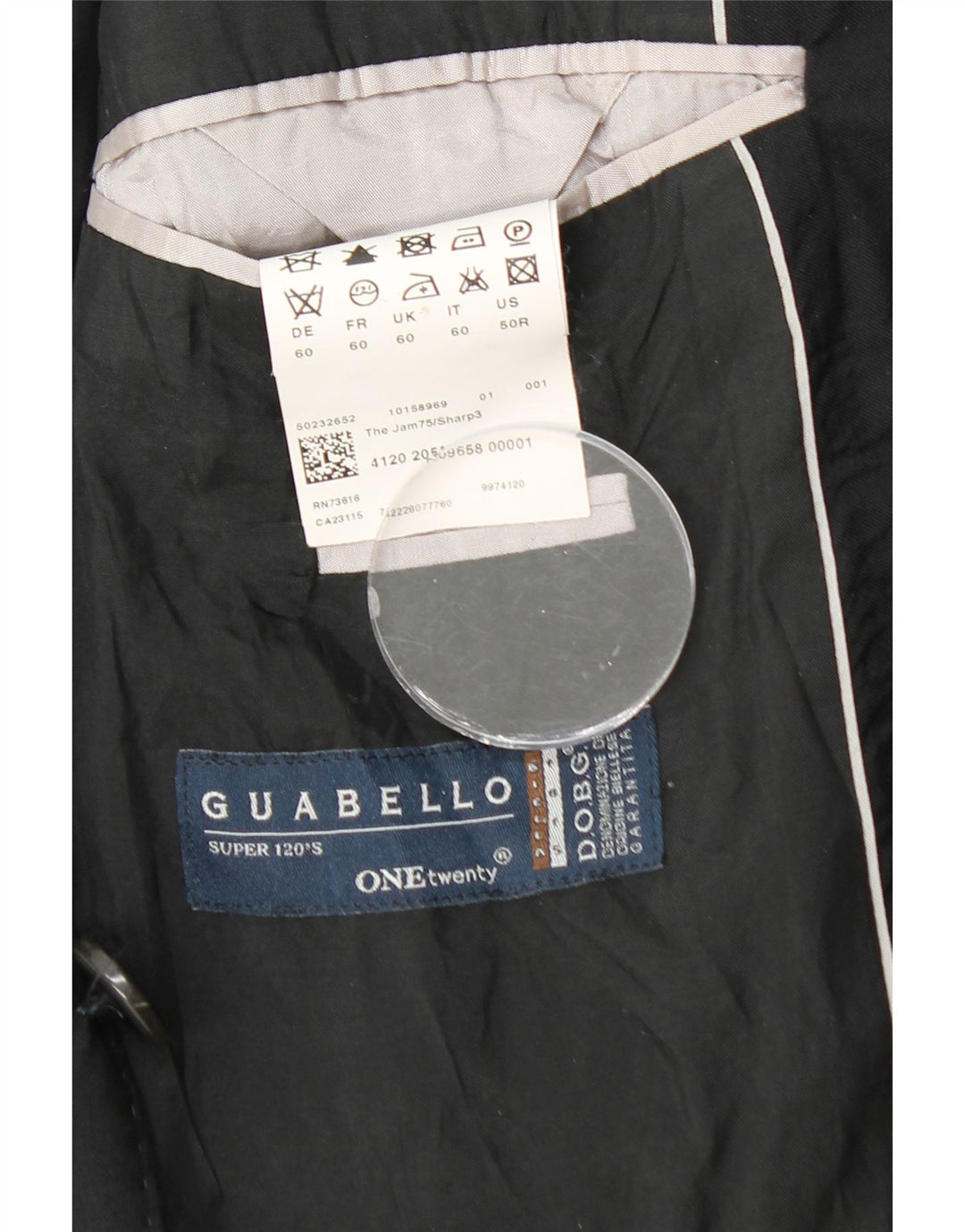 HUGO BOSS Chaqueta tipo blazer Guabello de 2 botones para hombre UK 40 Large Viscosa negra