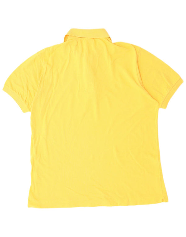 LACOSTE Polo para hombre talla 5 grande algodón amarillo