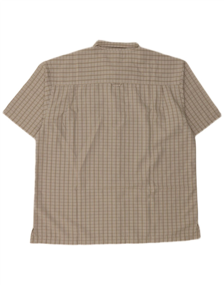 THE NORTH FACE Camisa Manga Corta Hombre XL Gris Cuadros Modal